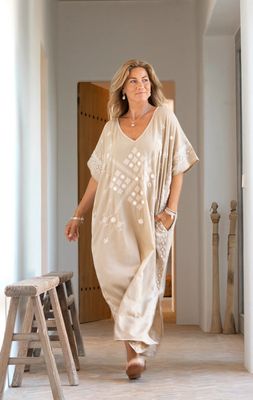 IBZmode - Luxe Kaftan Silla Sundara - Light Taupe
