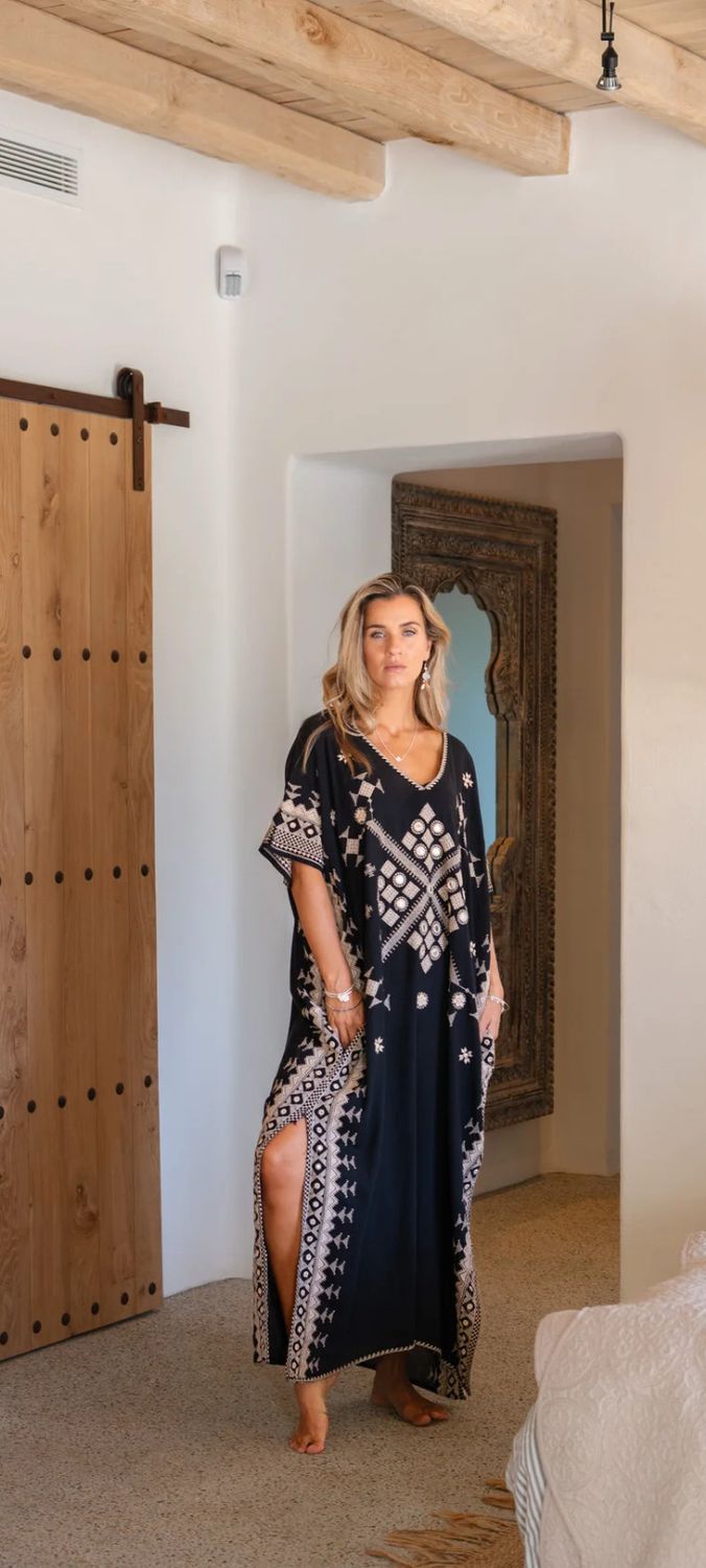 IBZmode - Luxe Kaftan Silla Sundara - Black