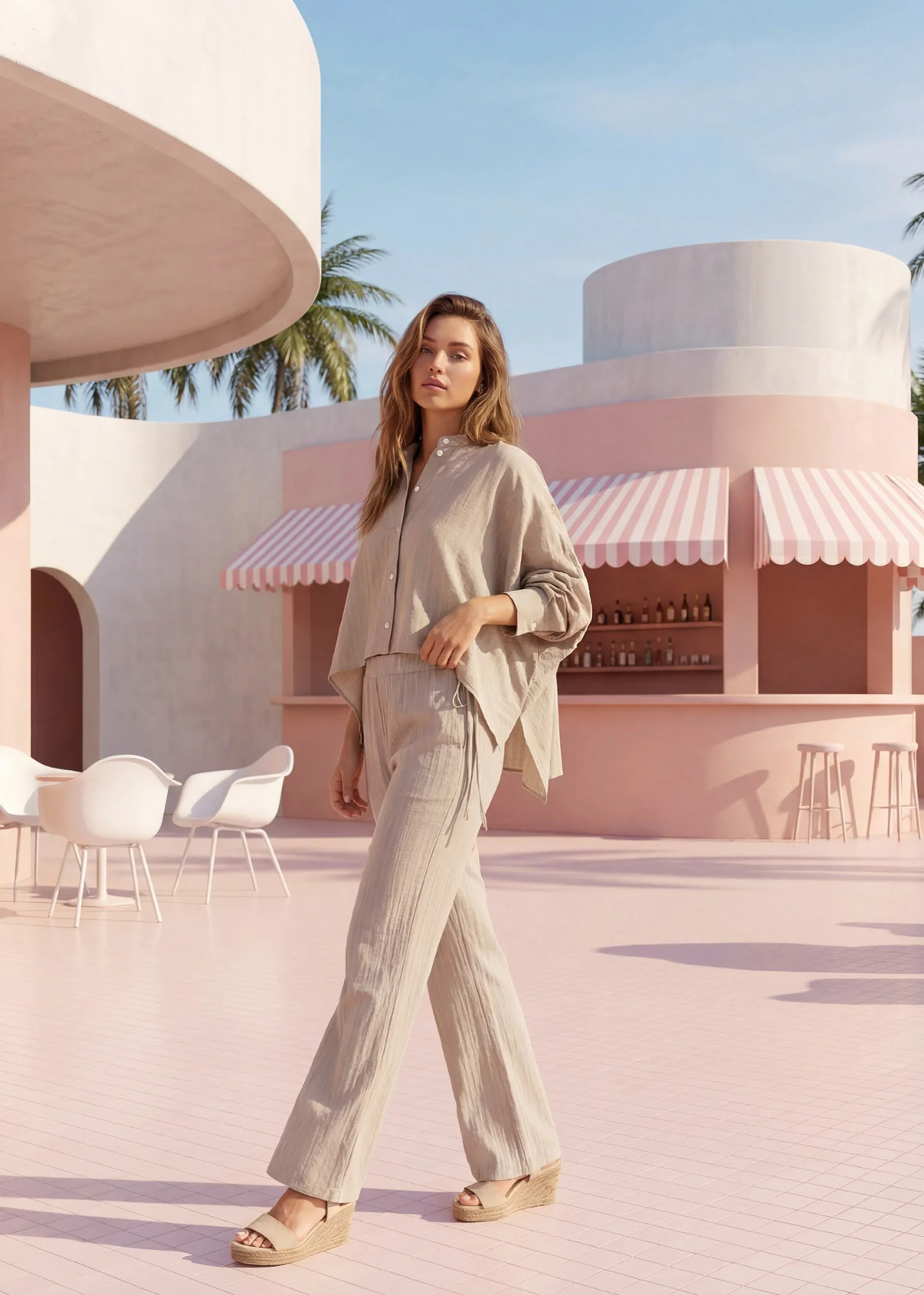 MOOT WANTED - Ellis Batwing Top - Washed Sand