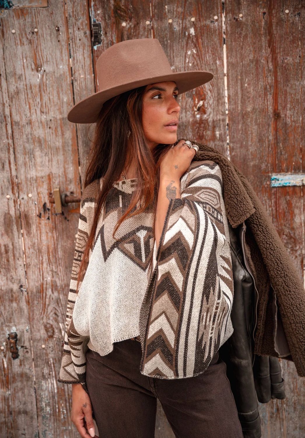 MOOST WANTED - Lainey Poncho  - Multi colour