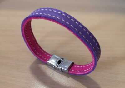 Bracelet réversible bicolor - Violet/Fushia