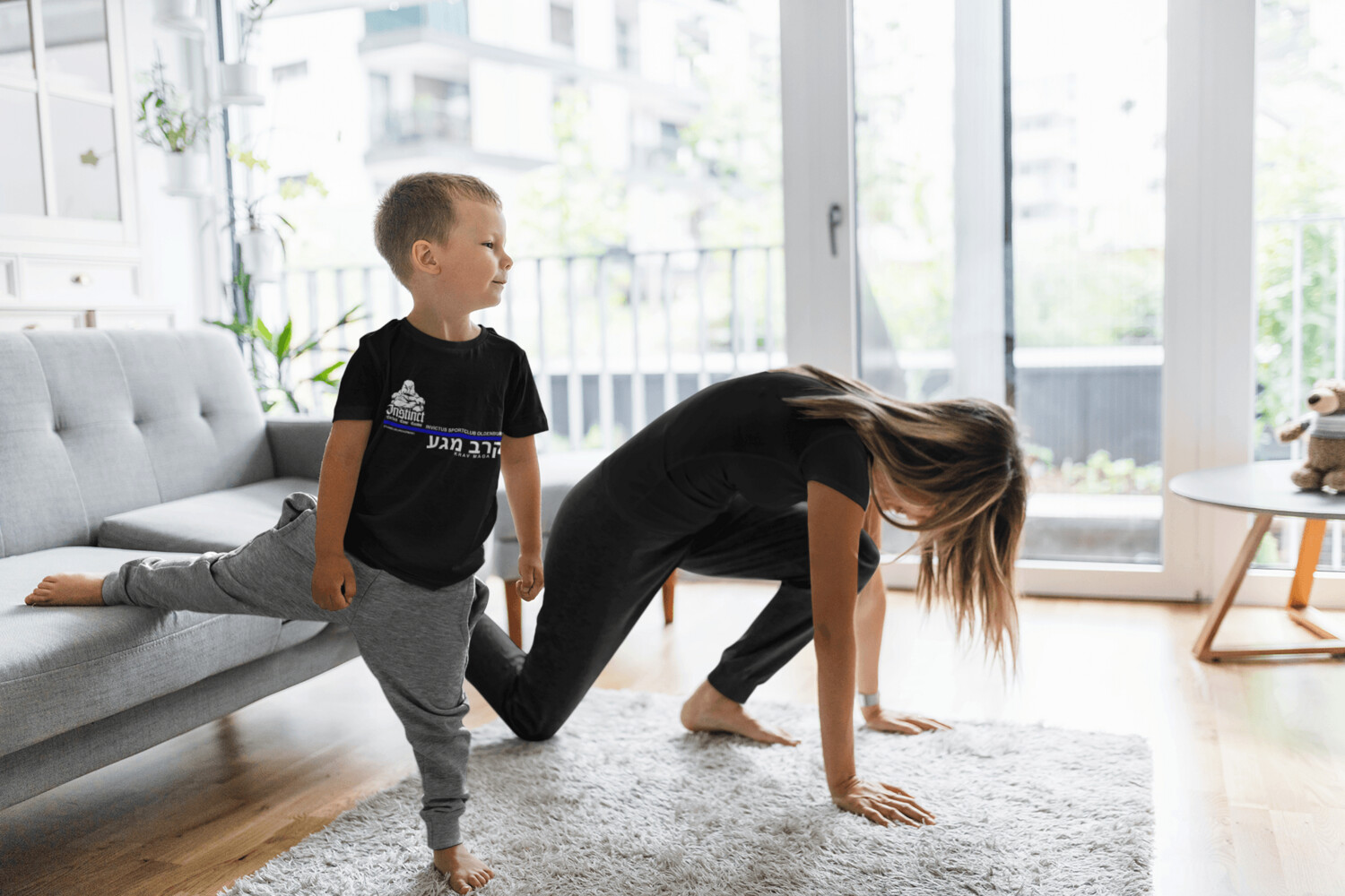 Trainingsshirt Krav Maga "Blue Line" Kids