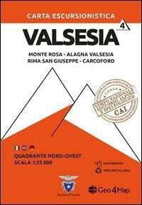 Carta escursionistica Valsesia. Scala 1:25.000. Ediz. italiana, inglese e tedesca
