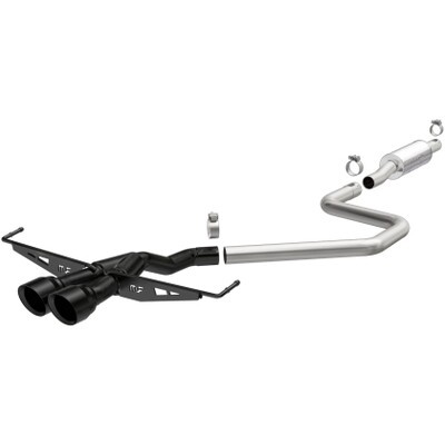 MagnaFlow 2.5in Center Exit Stainless Steel Cat-Back Exhaust w/Blk Tips