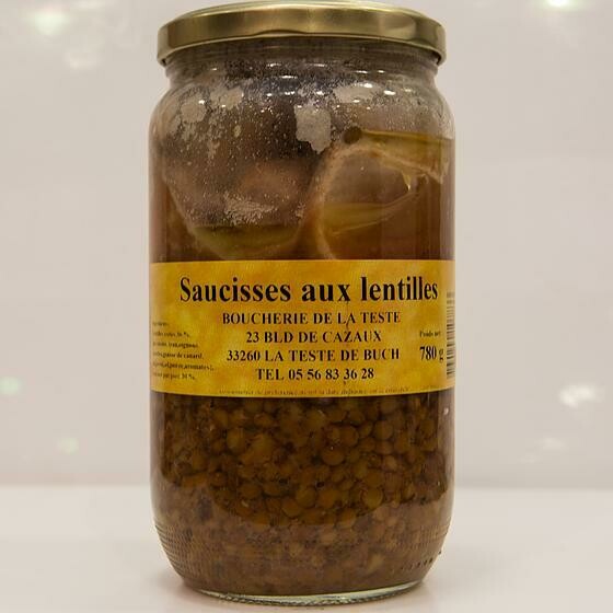 Saucisses aux lentilles 750 g - prix unitaire
