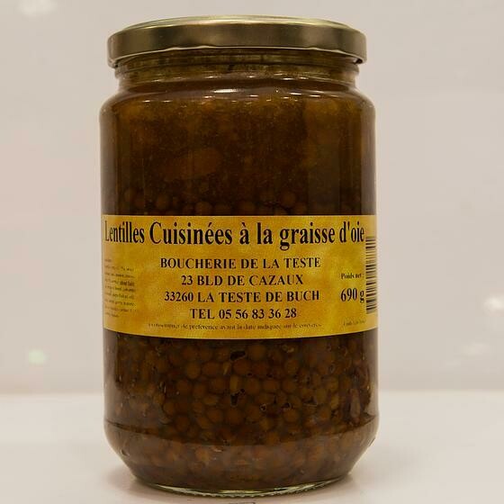 Lentilles cuisinées 690 g - prix unitaire