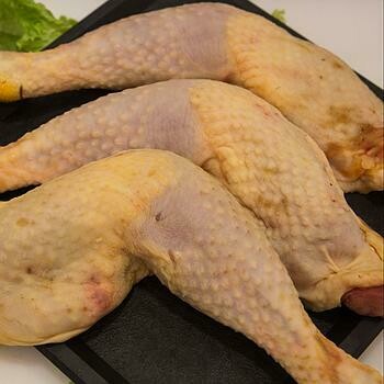 Cuisse poulet  fermier 11.90 €/kg  Prix pour 360 g