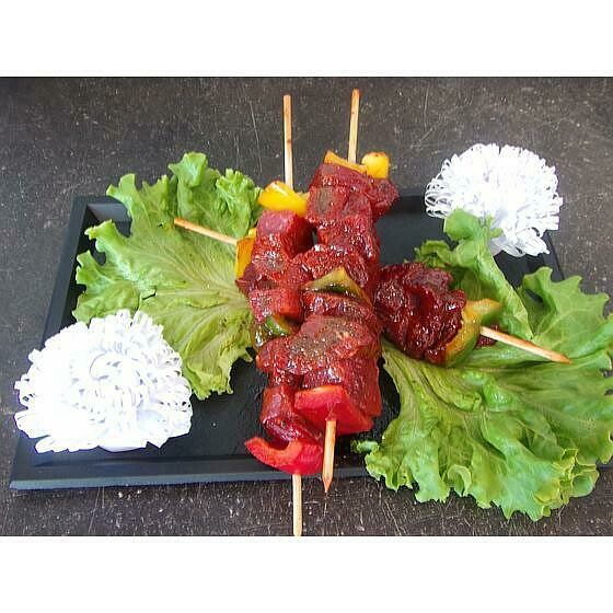 Brochette bœuf marinée 26,50 €/kg Prix pour 500 g