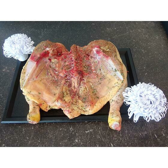 Poulet crapaudine 7.50€ /kg