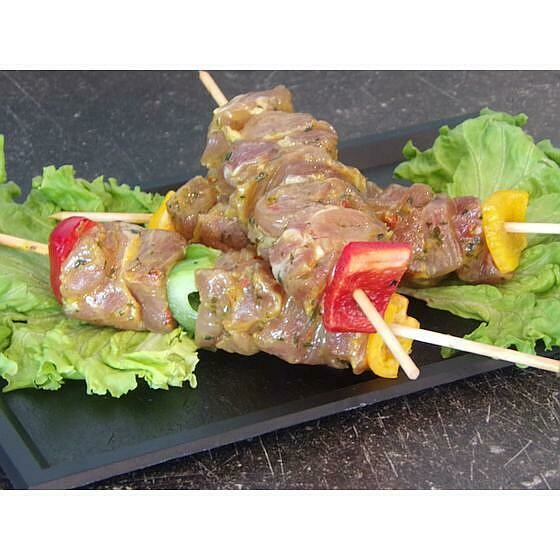 Brochette Filet mignon de porc marinée 21,90€/kg Prix pour 500 g