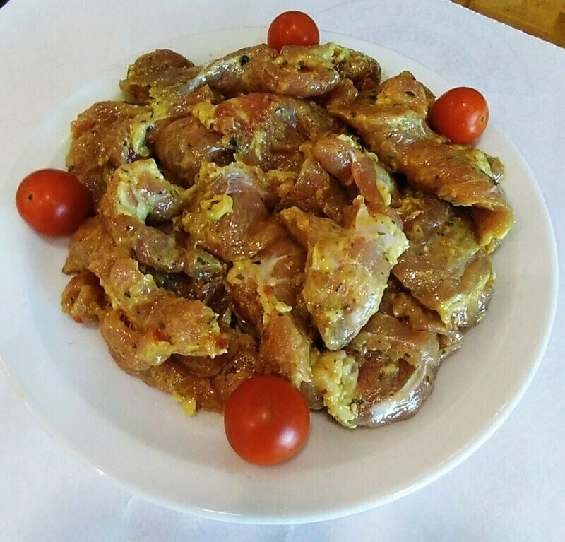 Araignée porc marinée  23.50 €/kg                                                                                  Prix pour 100 g