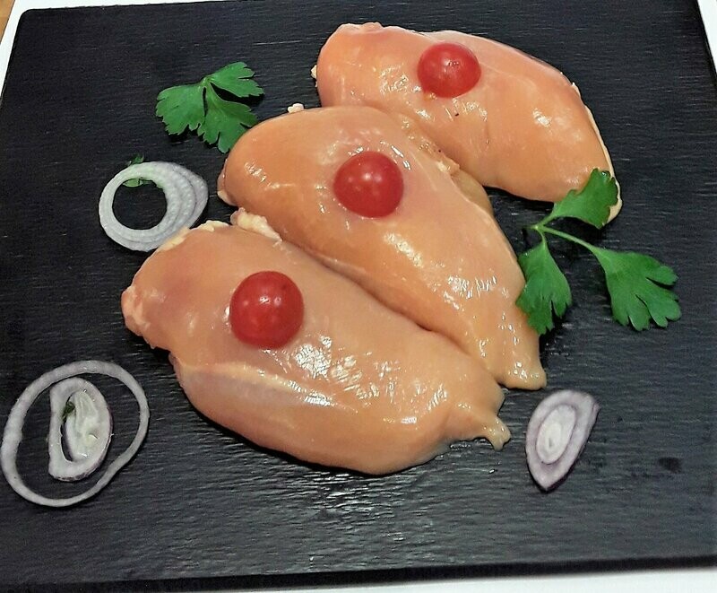 Blanc de poulet 16.90 €/kg       Prix pour 500 g