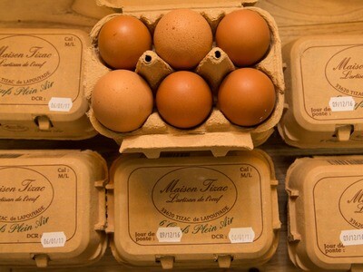 Boîte de 6 œufs - prix unitaire