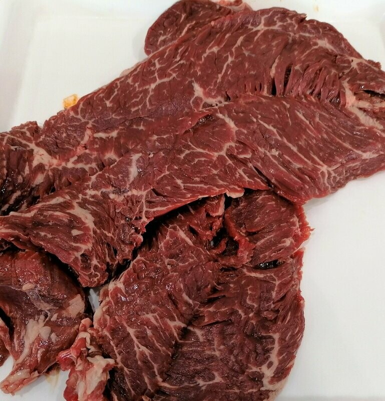 Onglet         29.95 € / kg                                                                                 Prix pour 500 g