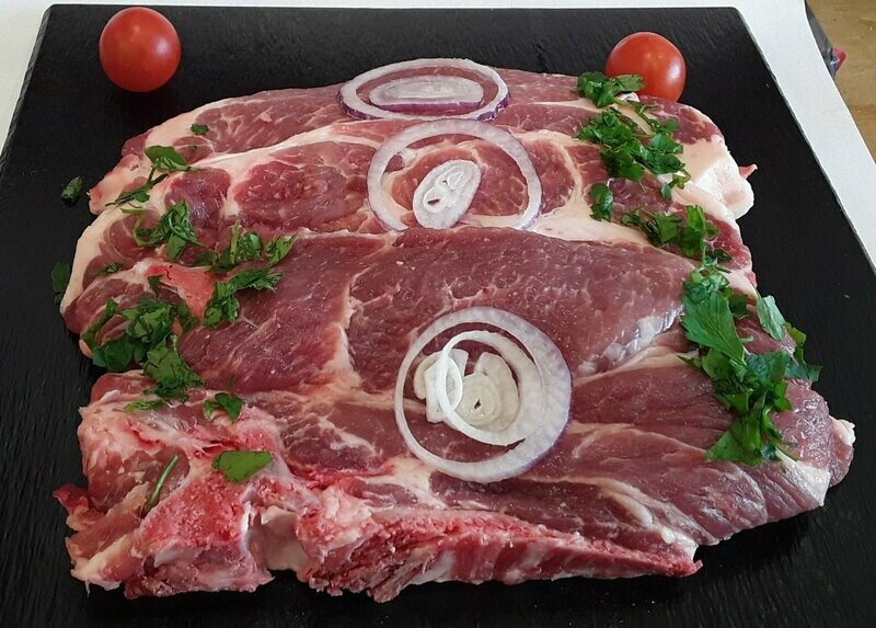 Côte porc échine 9.95 €/kg Prix pour 500 g