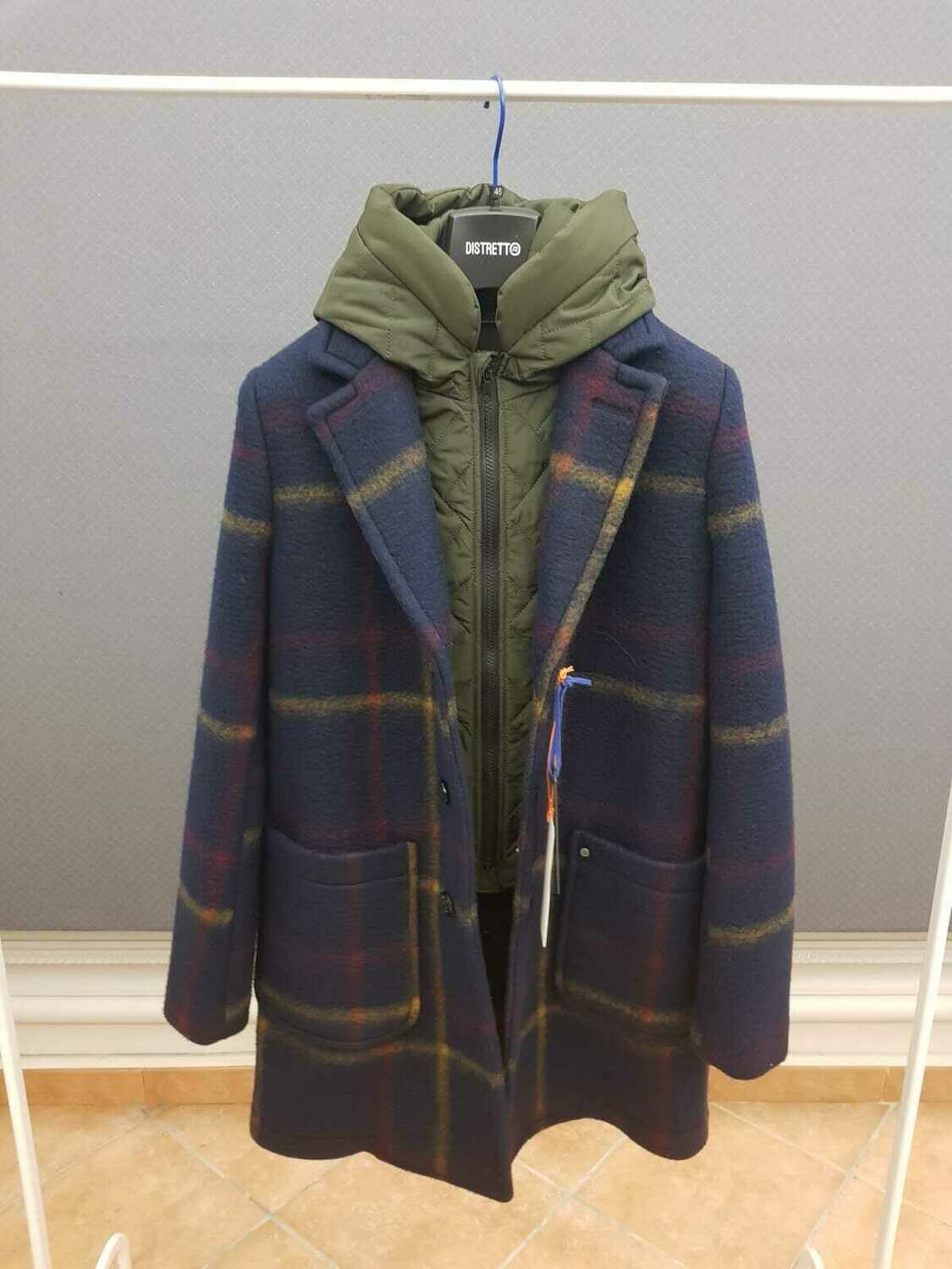 Giacca Picot lana a quadri con interno staccabile