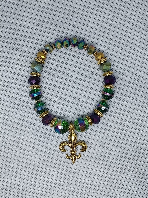 Fleur De Lis Crystal Bracelet