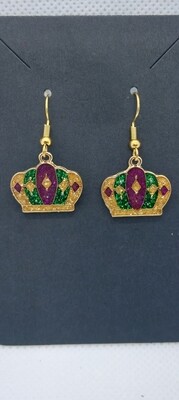 Mardi Gras Earrings - Crown