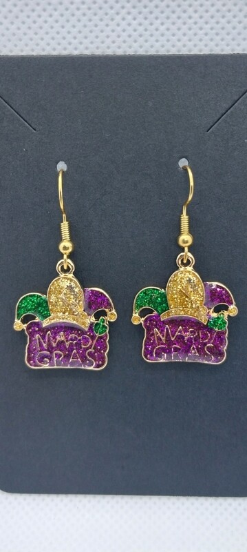 Mardi Gras Earrings - Jester Mardi Gras