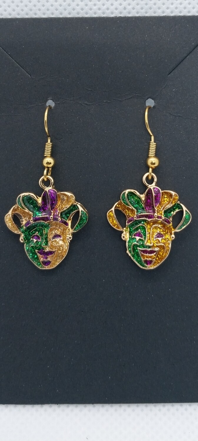 Mardi Gras Earrings - Jester