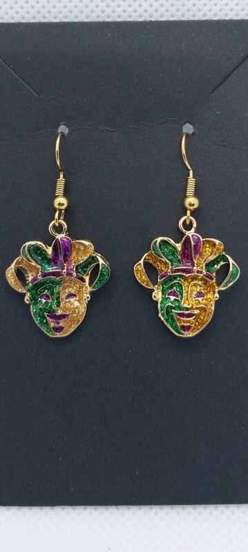 Mardi Gras Earrings - Jester