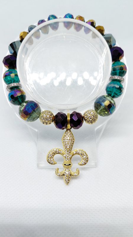 Fleur De Lis Crystal Bracelet