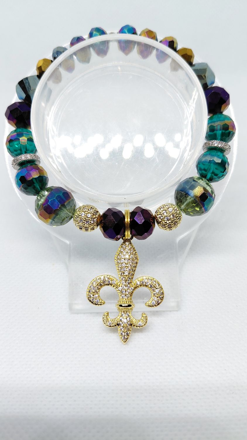Fleur De Lis Crystal Bracelet