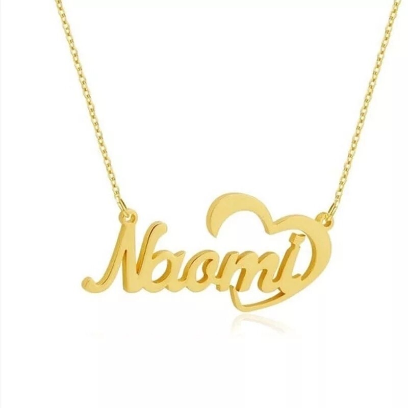 Heart  Shaped Custom Stainless Steel Necklace