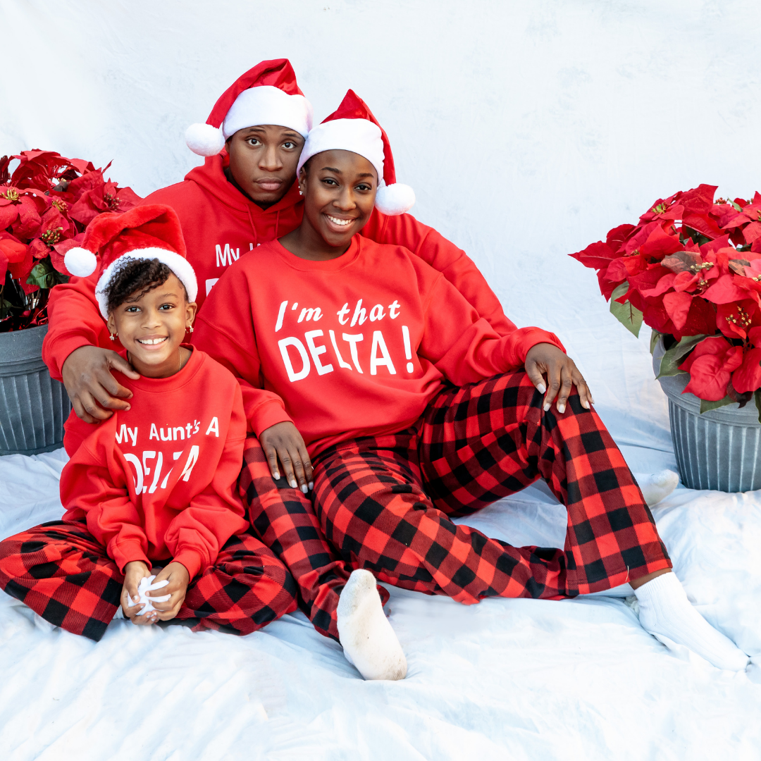 Adult Red and Plaid Christmas Pajamas