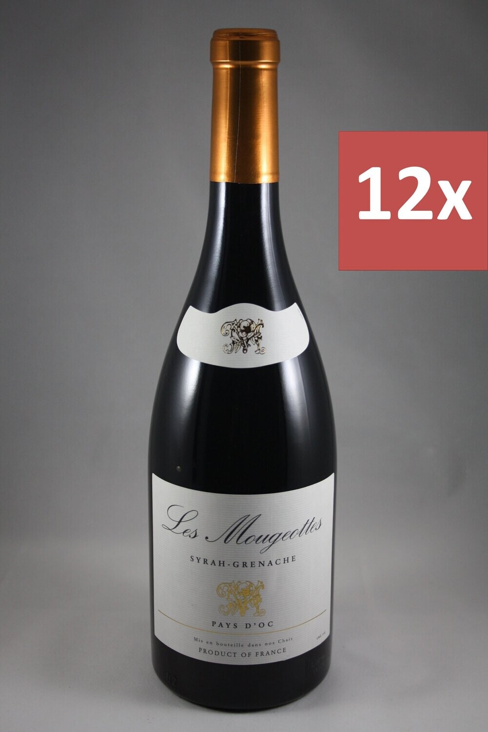 12 Fl. Les Mougeottes Syrah Grenache 2022 (9,66 €/l)