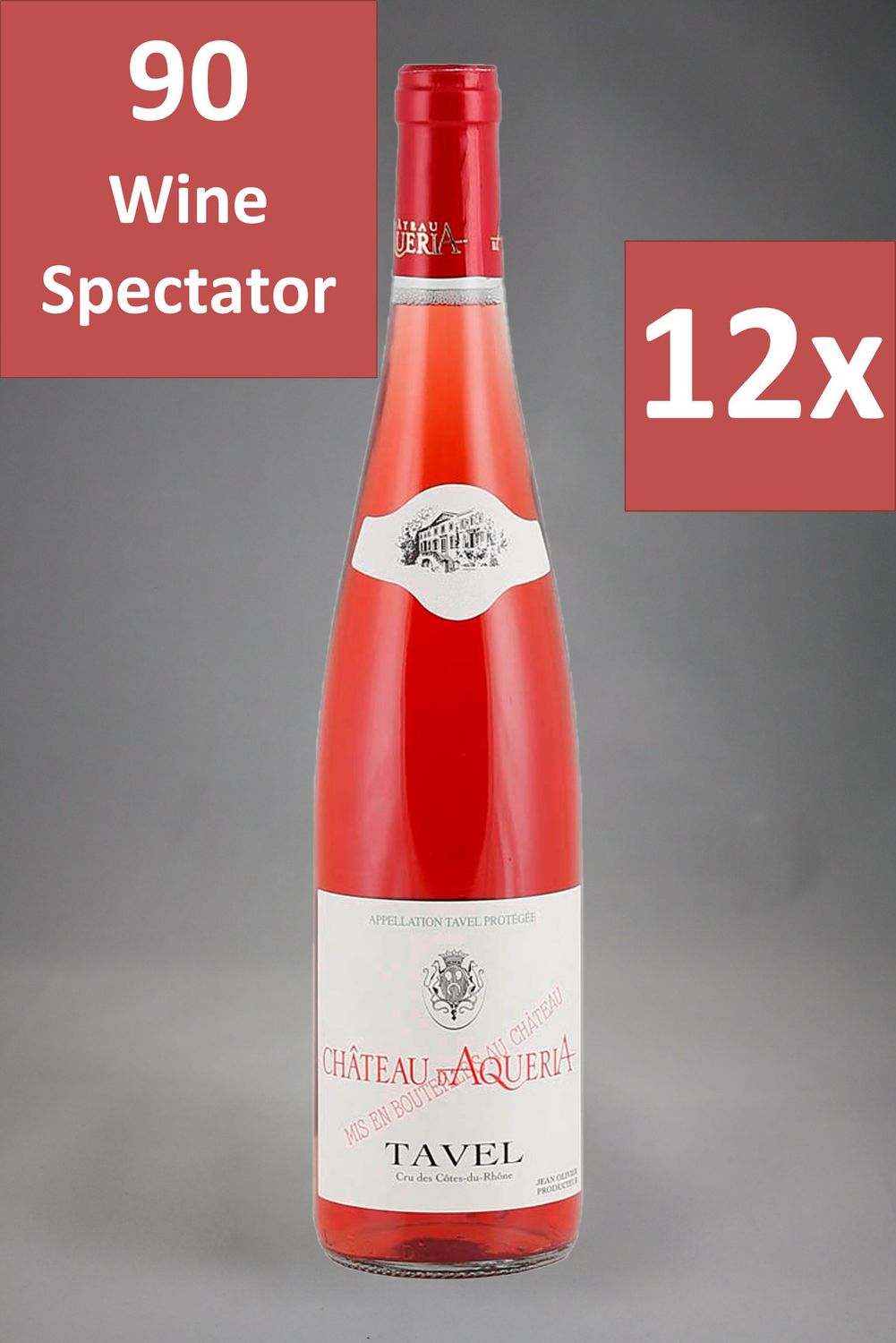 12 Fl. Château d'Aqueria Tavel Rosé 2023 (18,88 €/l)