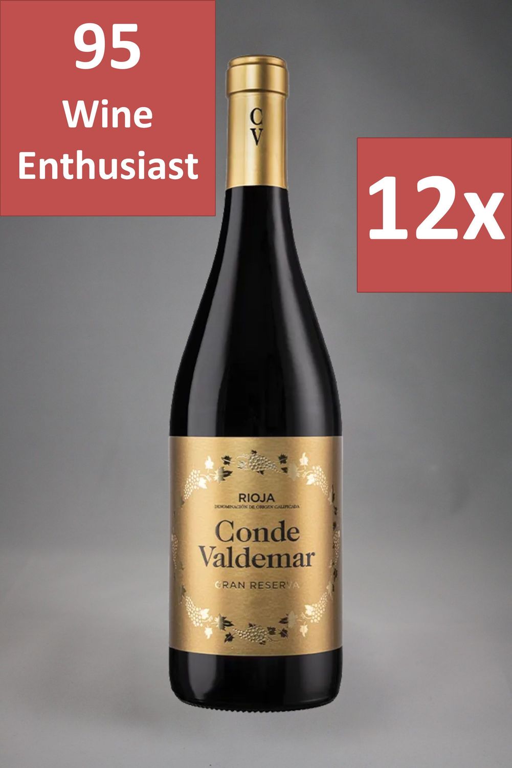 12 Fl. Conde Valdemar Gran Reserva 2015 (23,21 €/l)