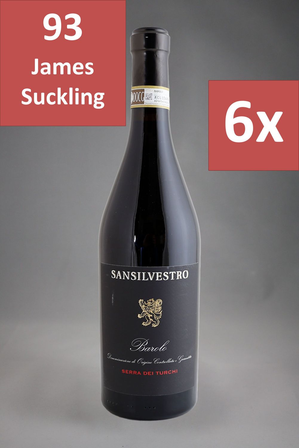 6 Fl. San Silvestro Barolo Serra dei Turchi 2020 (29,76 €/l)