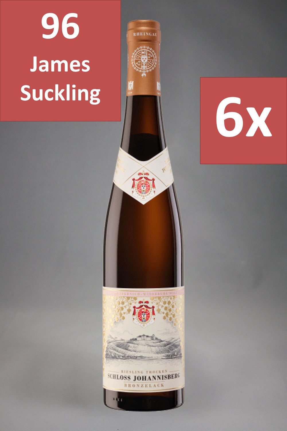 6 Fl. Schloss Johannisberg Riesling Bronzelack trocken 2023 (15,54 €/l)