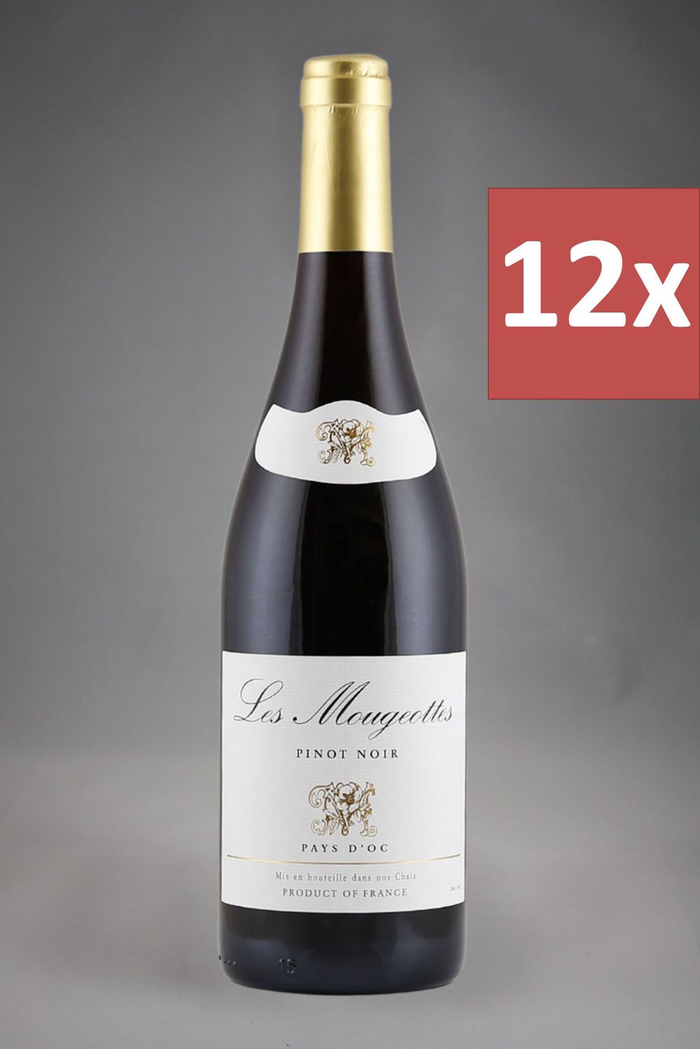 12 Fl. Les Mougeottes Pinot Noir 2023 (9,66 €/l)