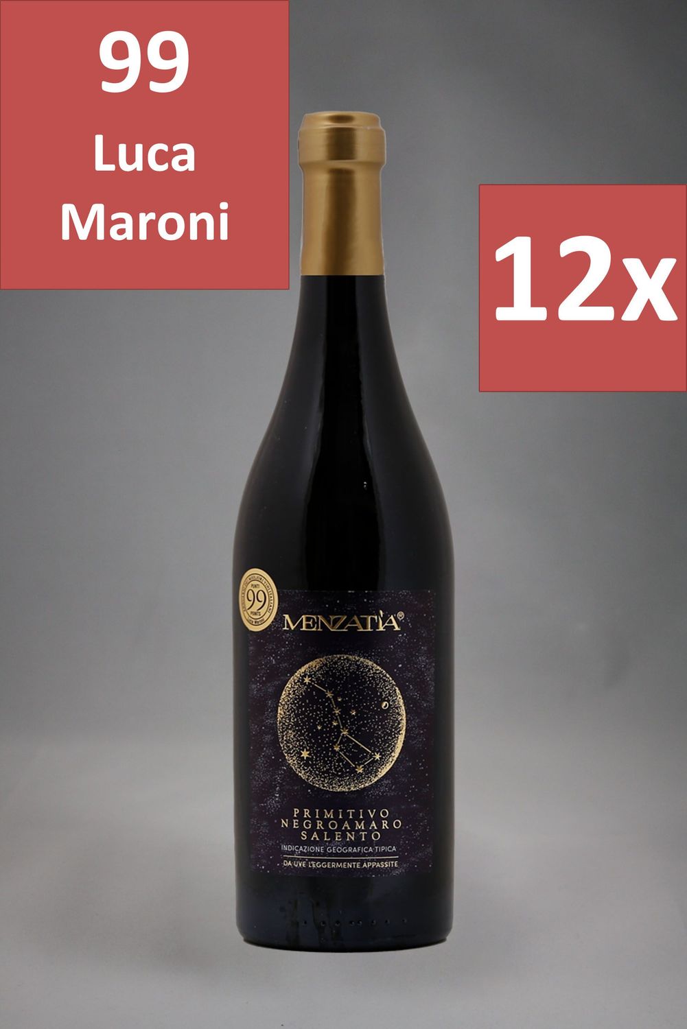 12 Fl. Menzatia Primitivo Negroamaro Blue Edition 2023 (11,88 €/l)