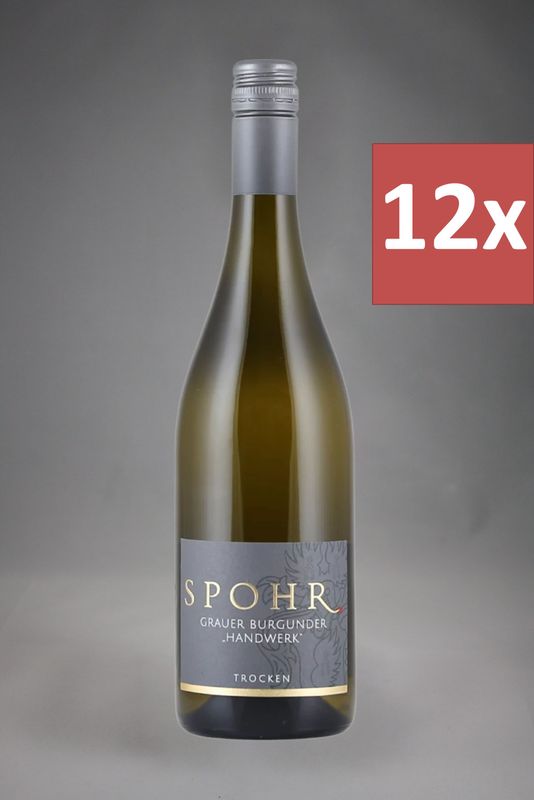12 Fl. Spohr Grauer Burgunder Handwerk trocken 2025 (9,99 €/l) 12 Fl. Spohr Grauer Burgunder Handwerk trocken 2025 (9,99 €/l)