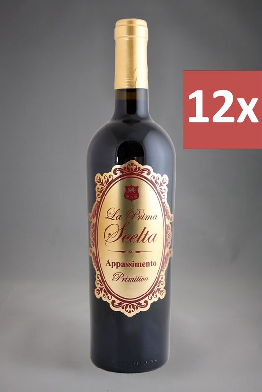 12 Fl. La Prima Scelta Appassimento Primitivo 2021 (14,21 €/l) 12 Fl. La Prima Scelta Appassimento Primitivo 2021 (14,21 €/l)