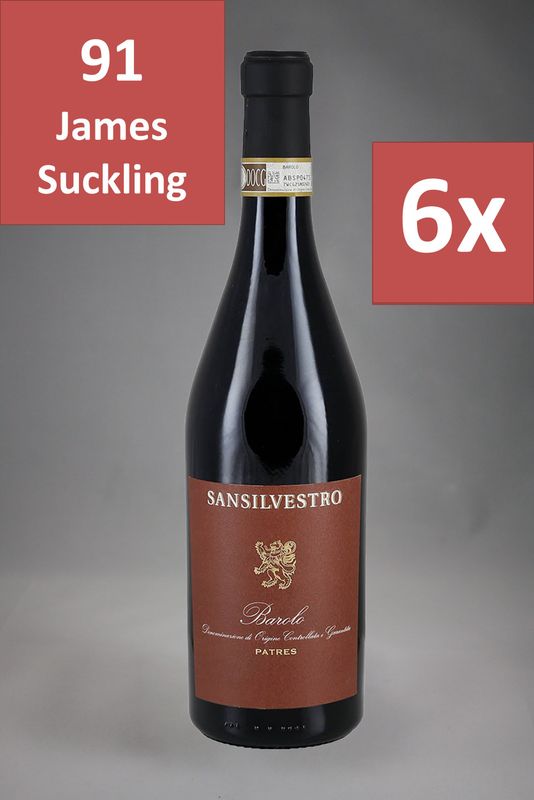 6 Fl. San Silvestro Barolo Patres 2021 (31,09 €/l)
