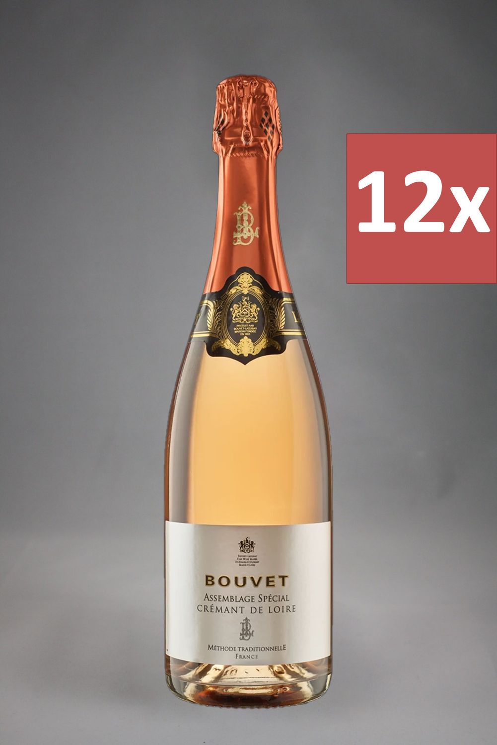 12 Fl. Bouvet Assemblage Spécial Crémant de Loire Rosé (15,43 €/l)