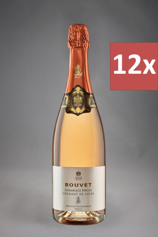 12 Fl. Bouvet Assemblage Spécial Crémant de Loire Rosé (15,43 €/l)