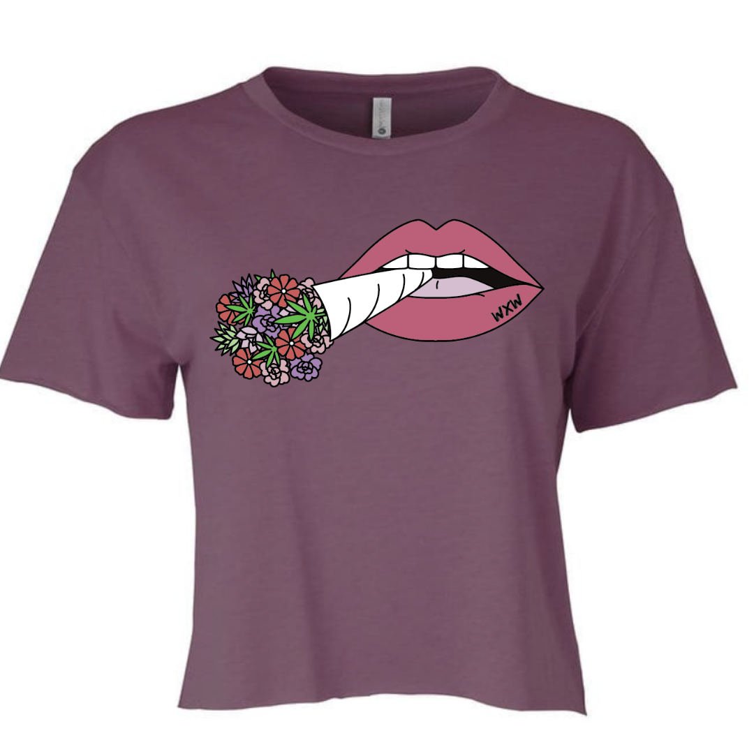 Women X Weed Logo Crop Tops Women X Weed Logo Crop Tops