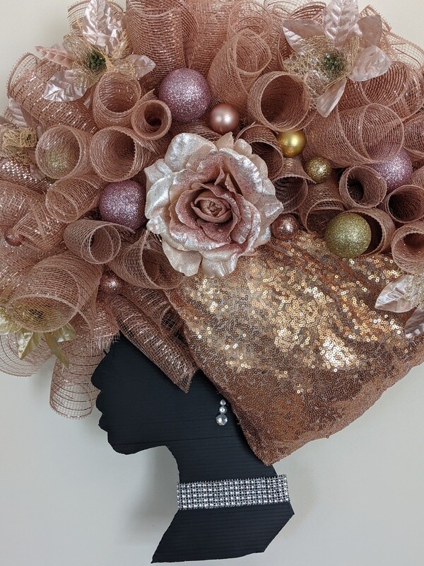 Diva Head Wreath: Rose Gold