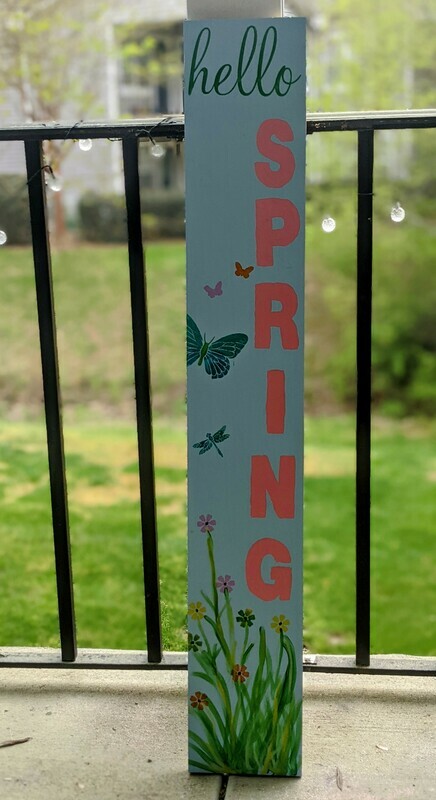 Reversible Hello Spring, Hello Summer Front Door Decor