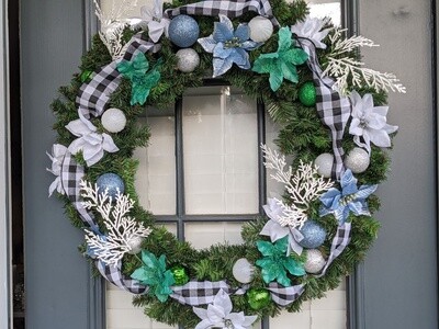 Large Farmhouse Country Christmas Wreath