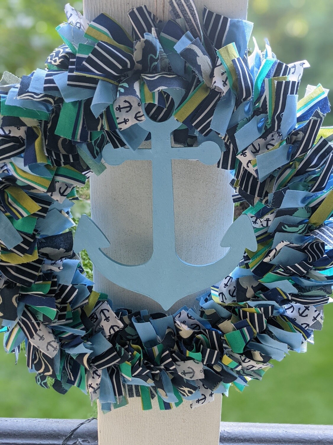 Anchor Away Nautical Rag Wreath