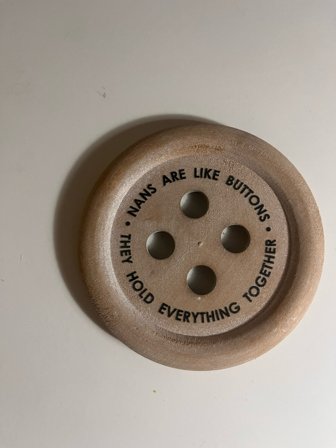 Nan’s Button Coaster