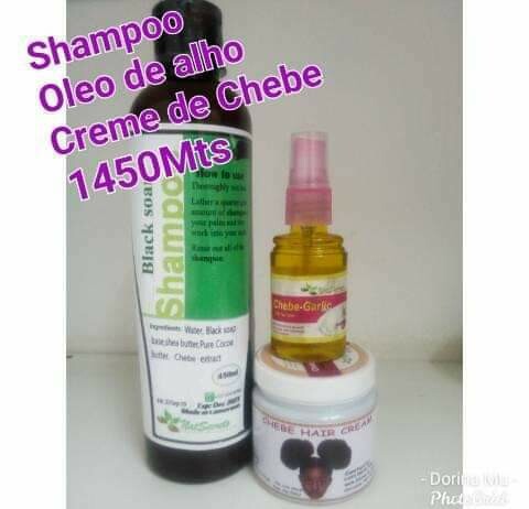 Combo: Shampoo, Oleo de alho, creme de chebe