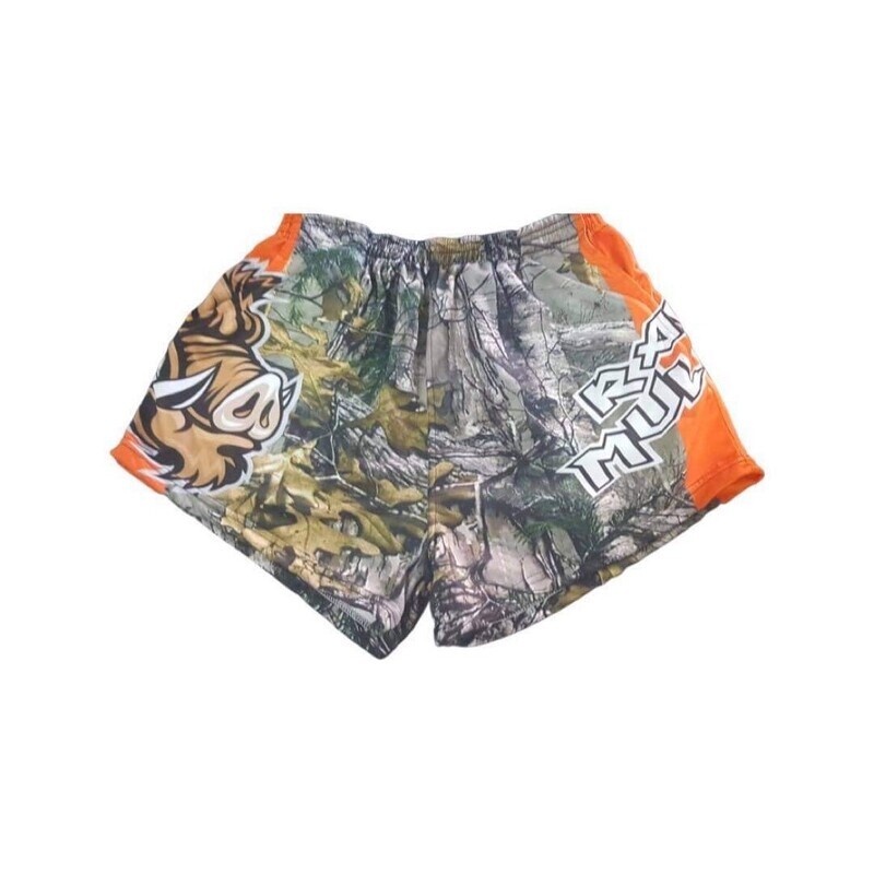 Footy Shorts Camo Orange Boar