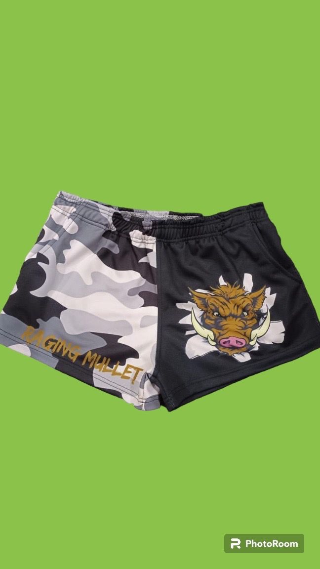 Black &amp; White Camo Boar